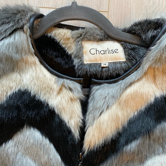 Multicoloured faux fur coat from a boutique in Paris - Picture 3 of 3